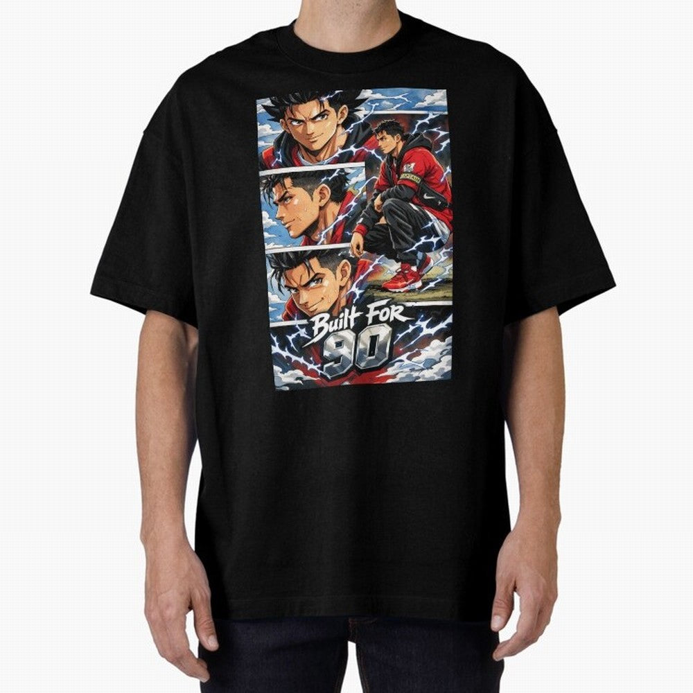 Built for 90 ¨C Anime Streetwear Football Art Oversized T-Shirt Turn Up for FIFA World Cup 2026 Spirit, Inspired by Brazil, Portugal and Argentina, Messi, CR7 and Mbappe, Football History, Final Match Energy, Crowd Noise and Once in a Lifetime