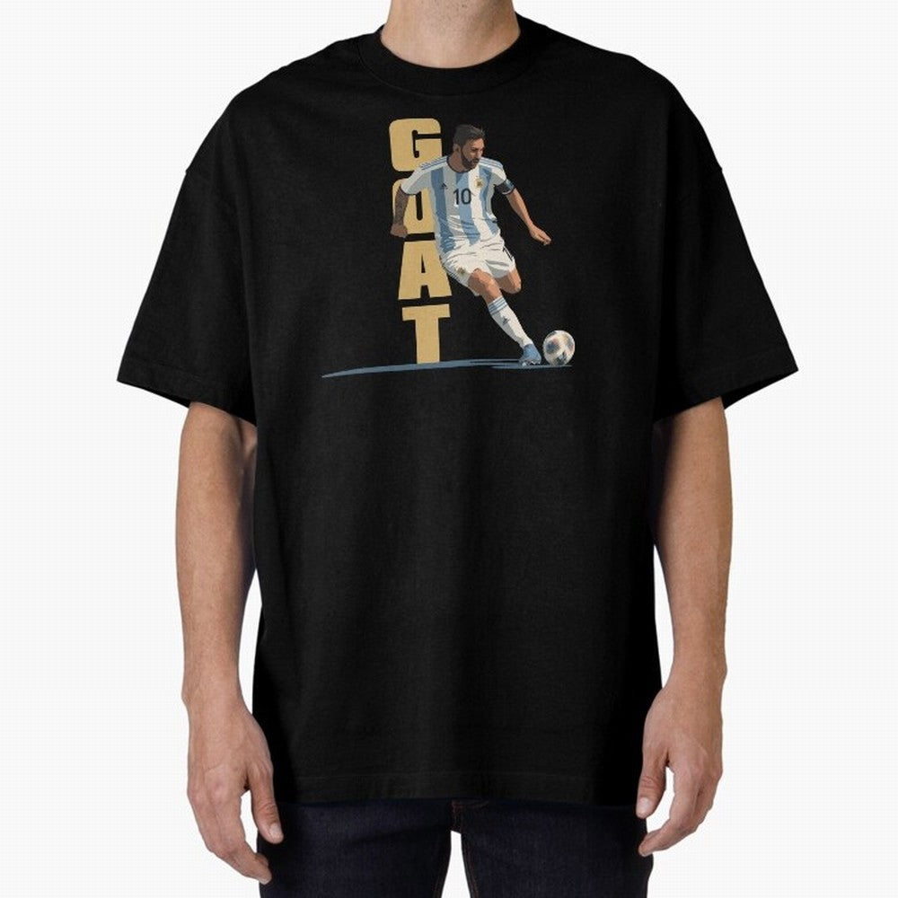 Messi in action GOAT Minimalist Graphic Oversized T-Shirt Show Fan Pride Across FIFA World Cup 2026 USA Canada Mexico Made for CR7, Netherlands Energy, Championship Spirit, Famous Goals, Roaring Crowds and International Football Unity; Built for