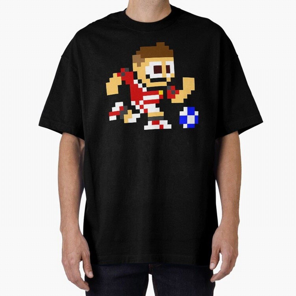 Ronaldo Manchester United (8-bit Football / Soccer Player) Oversized T-Shirt Carry FIFA World Cup 2026 USA Canada Mexico Centered on Neymar, Haaland and Cristiano Ronaldo, England, France and Netherlands Energy, Football Festival Excitement, Trophy