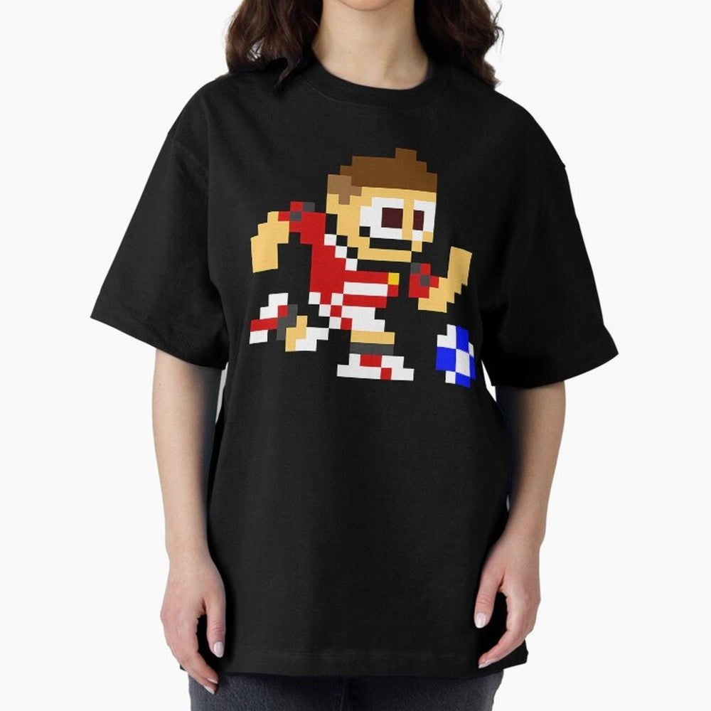 Ronaldo Manchester United (8-bit Football / Soccer Player) Oversized T-Shirt Carry FIFA World Cup 2026 USA Canada Mexico Centered on Neymar, Haaland and Cristiano Ronaldo, England, France and Netherlands Energy, Football Festival Excitement, Trophy