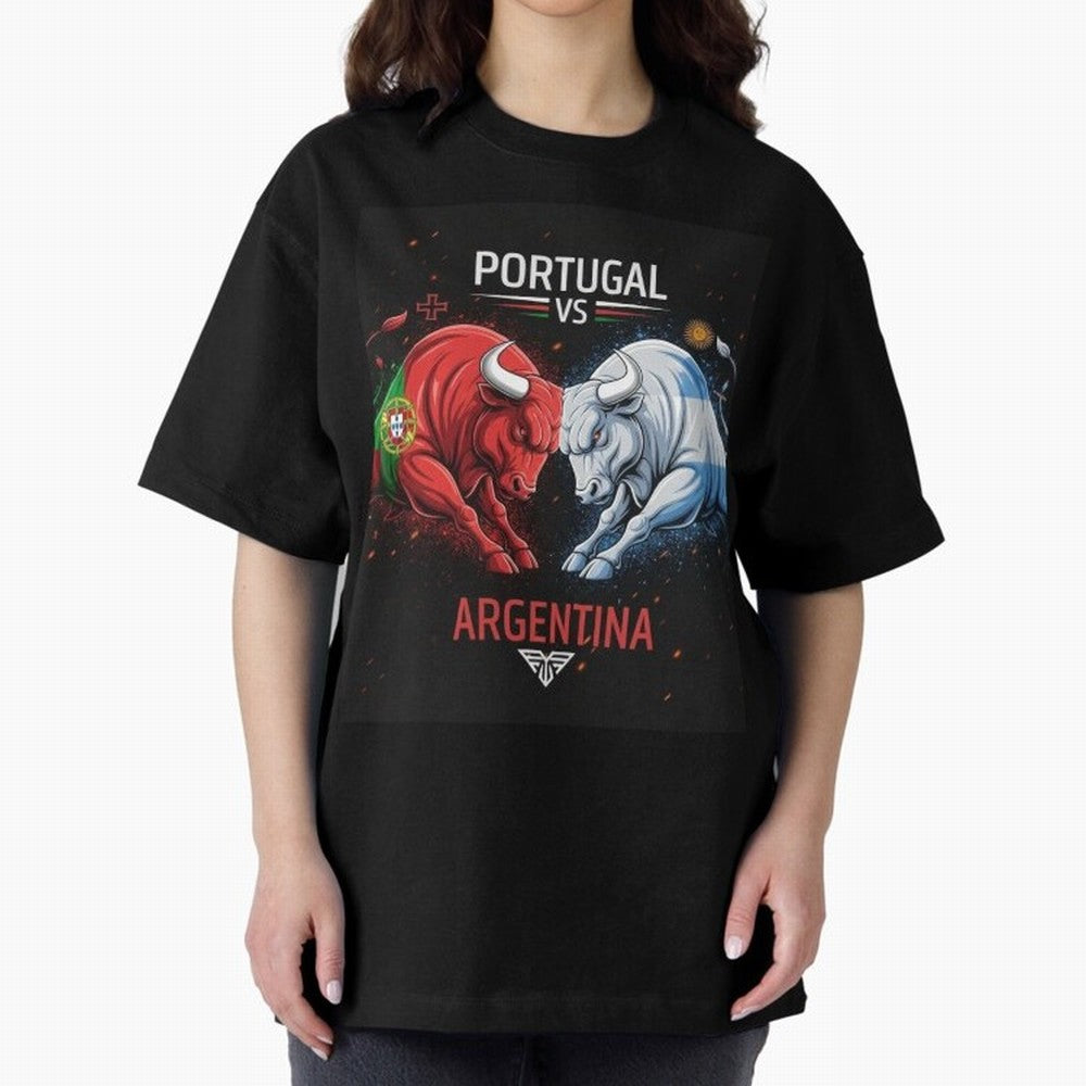Messi vs Ronaldo Oversized T-Shirt Feel International Energy from the FIFA World Cup 2026 Journey through Messi, Neymar and Mbappe Highlights, France Pride, Goal Celebration Energy, Supporter Heritage, Football Icons and Worldwide Tournament Joy;
