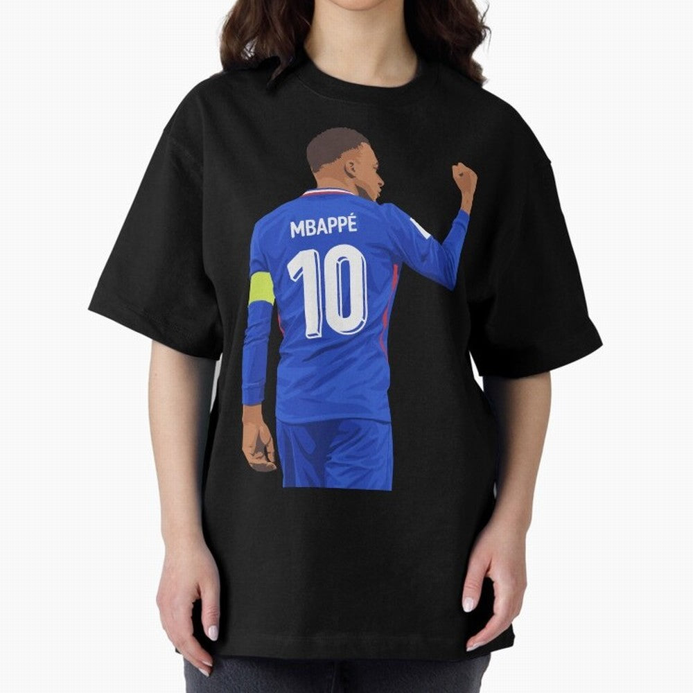 Kylian Mbappe France Oversized T-Shirt Celebrate the Magic of the FIFA World Cup 2026 Journey through Messi and Cristiano Ronaldo Highlights, Portugal Pride, Football Passion, Legendary Performances, Festival Vibes and Supporter Community; Perfect
