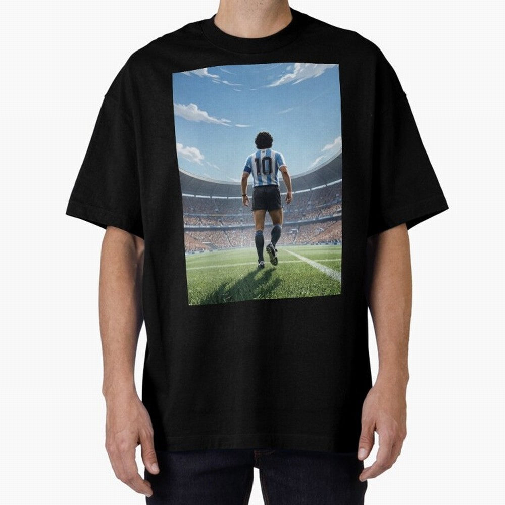Diego Maradona Oversized T-Shirt Honor the Beautiful Game during Match Day Hype around FIFA World Cup 2026, Mbappe and Neymar, Brazil, Supporter Pride, Iconic Celebrations, Legendary Names and Global Match Day Energy; Perfect for Supporters Who