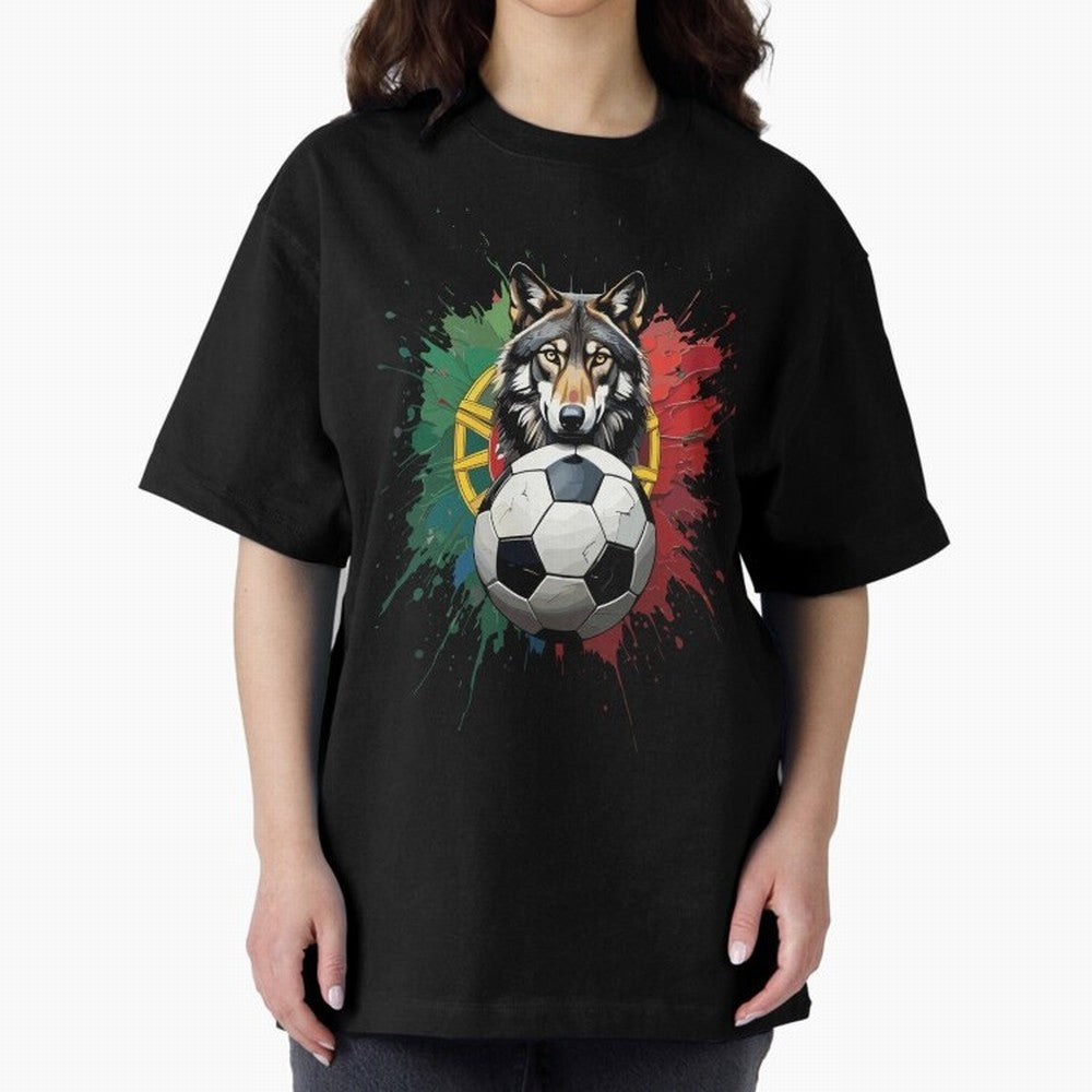 Portugal 2026 Soccer dog - World Cup Football Oversized T-Shirt Experience the Global Stage of FIFA World Cup 2026 Spirit, Inspired by Netherlands, Messi, Tournament Hype, Historic Matchups, Family Viewing Parties and Global Sports Pride; Great for