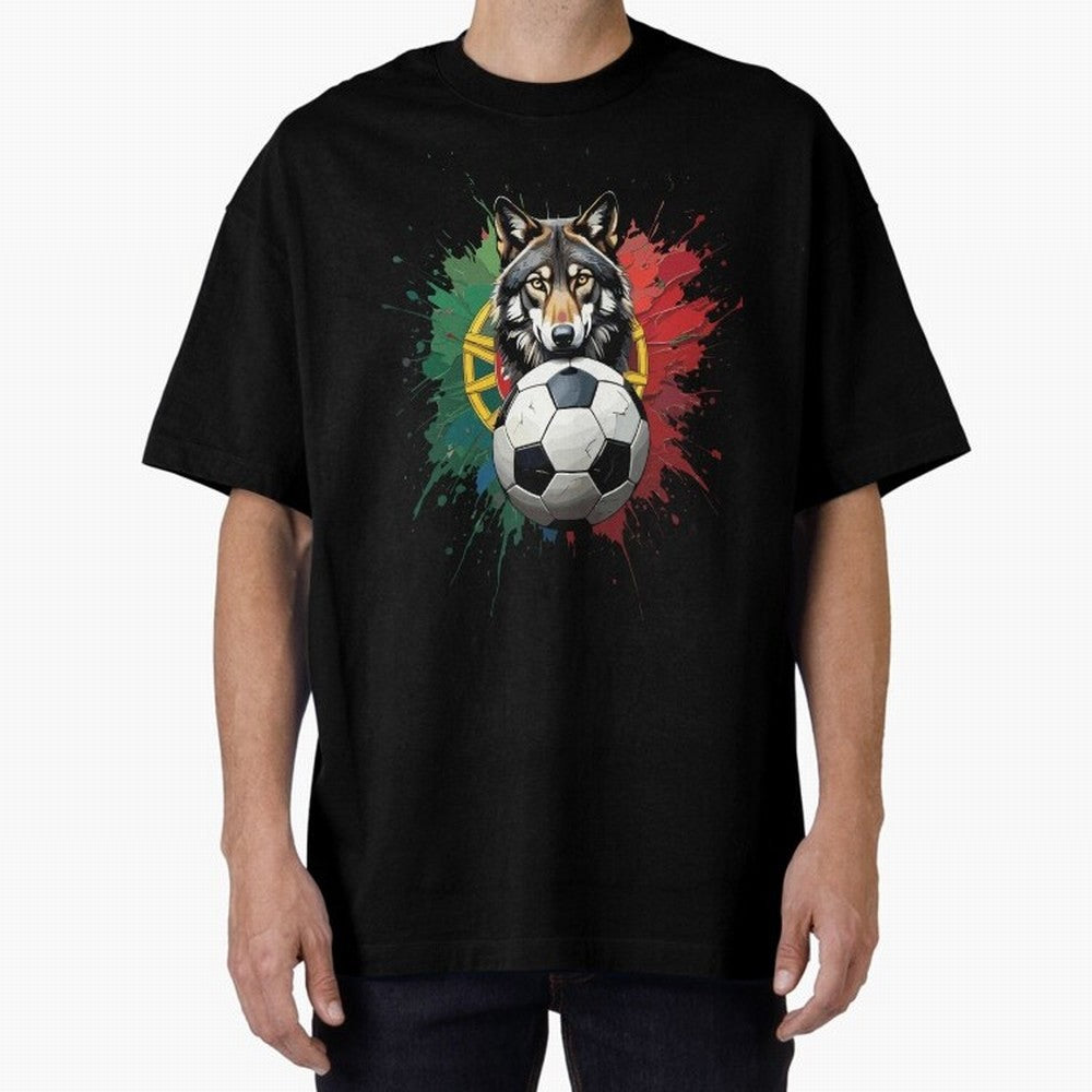 Portugal 2026 Soccer dog - World Cup Football Oversized T-Shirt Experience the Global Stage of FIFA World Cup 2026 Spirit, Inspired by Netherlands, Messi, Tournament Hype, Historic Matchups, Family Viewing Parties and Global Sports Pride; Great for