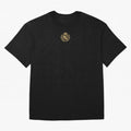 REAL MADRID GOLDEN EMBROIDERY Oversized T-Shirt Show Championship Spirit for Global Football Passion for FIFA World Cup 2026, Inspired by Messi and Cristiano Ronaldo, England, Goal Celebration Energy, Supporter Heritage, Football Icons and