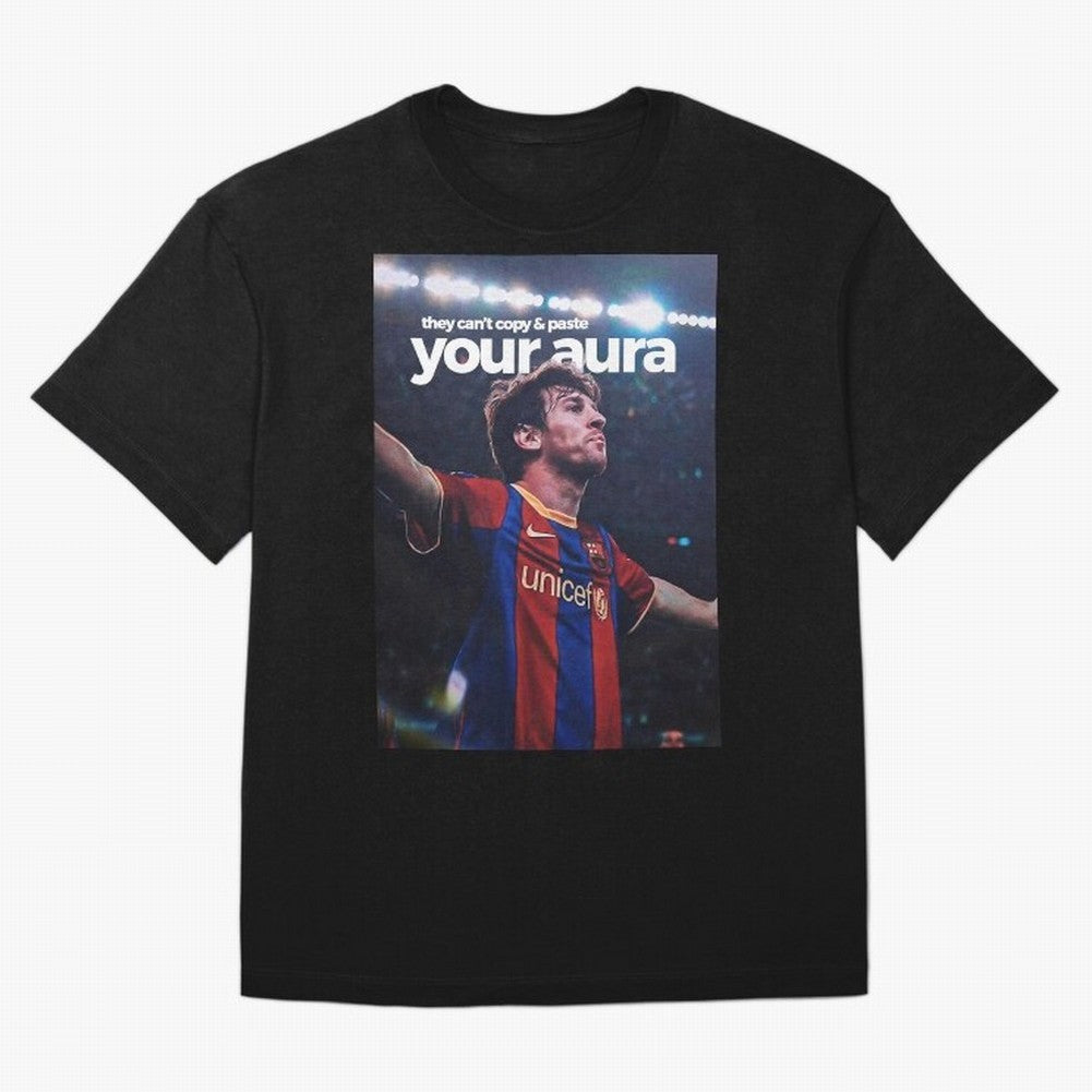 Lionel Messi - They can't copy & paste your aura Oversized T-Shirt Embrace Global Football Passion for FIFA World Cup 2026 USA Canada Mexico, Capturing Messi, Neymar and Mbappe, Brazil, Portugal and Argentina, Champion Mindset, Group Stage Buzz,