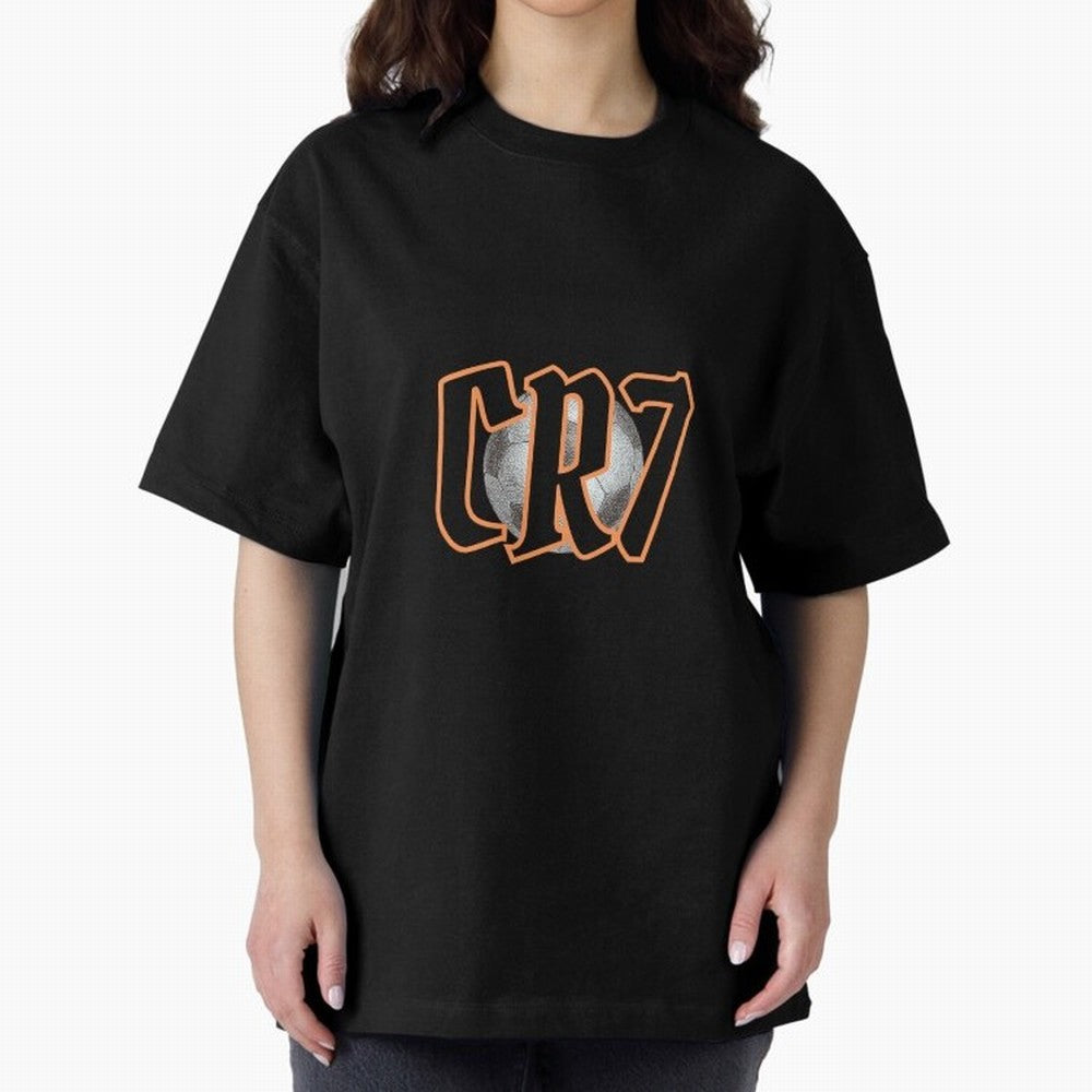 CR7 BLACK Oversized T-Shirt Feel the Heartbeat of Global Football Passion for FIFA World Cup 2026 Group Stage, Made for CR7 and Messi, Netherlands, Championship Spirit, Famous Goals, Roaring Crowds and International Football Unity; Perfect for