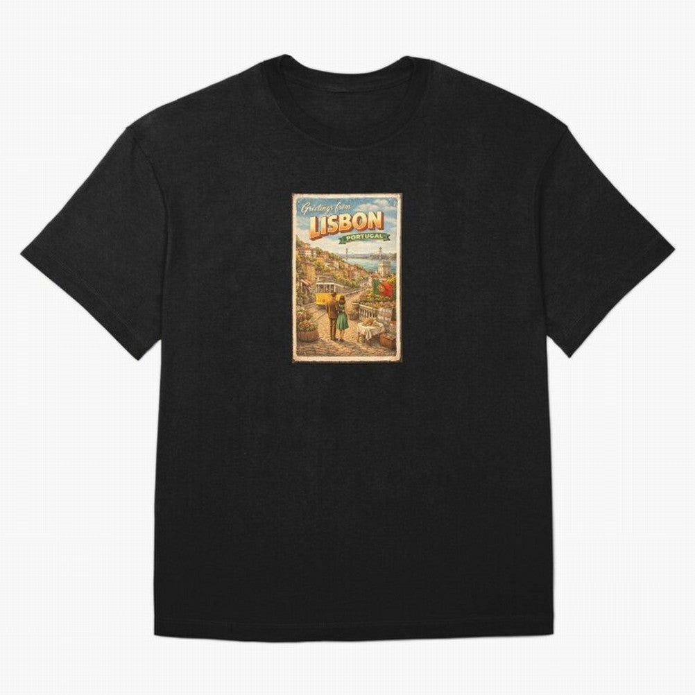 lisbon Oversized T-Shirt Remember FIFA World Cup 2026 Group Stage for Fans of CR7 and Messi and Brazil, Bringing Stadium Memories, Football Loyalty, International Chants and Championship Tradition; Perfect for Fans, Collectors, Family Gatherings,