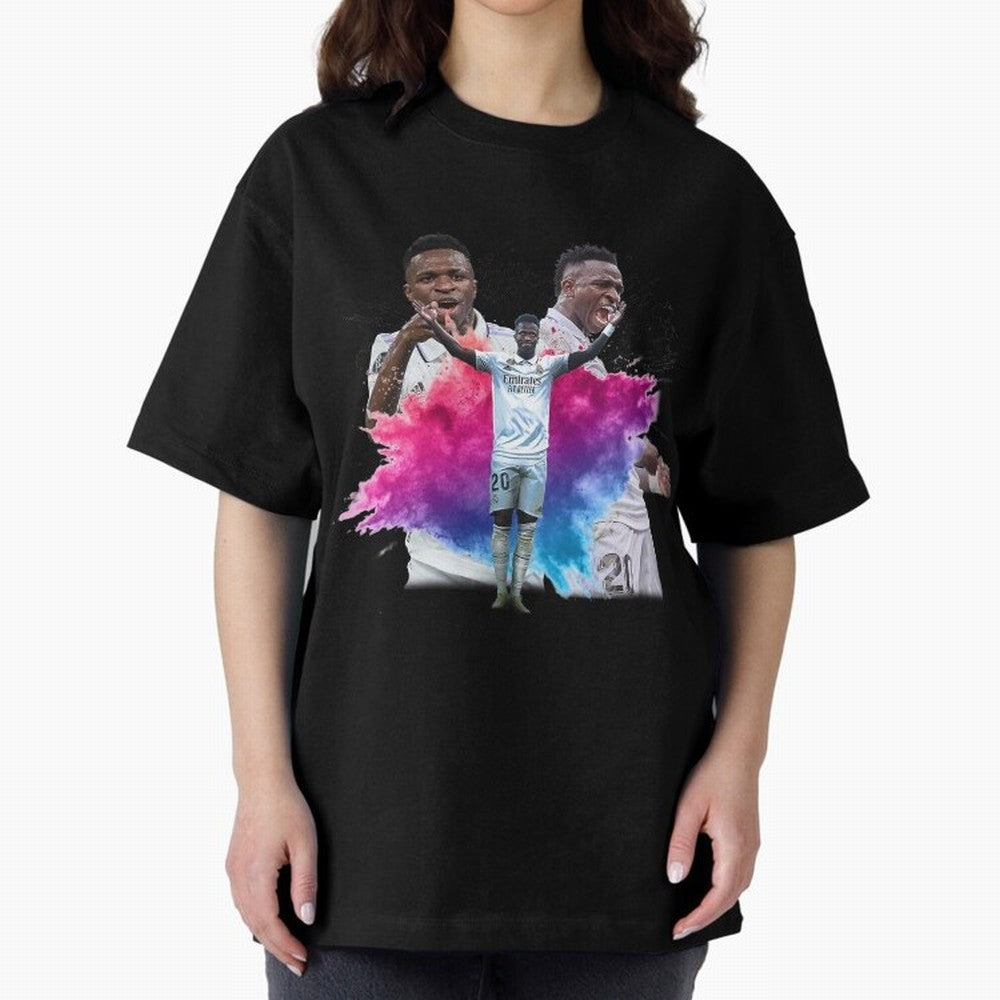 Fanart Vinicius Junior Merch Oversized T-Shirt Celebrate Football Dreams Across FIFA World Cup 2026 Spirit, Made for Argentina, Neymar, Tournament Hype, Historic Matchups, Family Viewing Parties and Global Sports Pride; Great for Watch Parties,