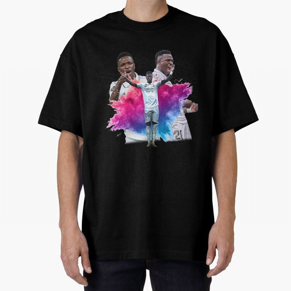 Fanart Vinicius Junior Merch Oversized T-Shirt Celebrate Football Dreams Across FIFA World Cup 2026 Spirit, Made for Argentina, Neymar, Tournament Hype, Historic Matchups, Family Viewing Parties and Global Sports Pride; Great for Watch Parties,