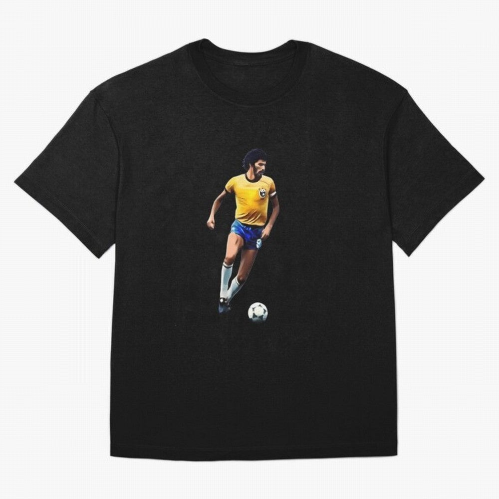 Legends Of The Beautiful Game Cartoon Collection Legends Socrates Cartoon Artwork9 Oversized T-Shirt Make Every Kick Count in FIFA World Cup 2026 Group Stage Filled with CR7 and Messi, Netherlands Energy, Football Festival Excitement, Trophy