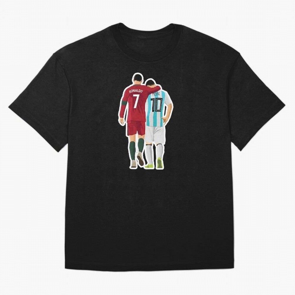 Ronaldo & Messi Oversized T-Shirt Bring Home FIFA World Cup 2026 Group Stage for Fans of Messi and Brazil, Bringing Game Day Rituals, Football Legends, Country Pride and the Road to the Final; Built for Supporters Chasing Trophy Dreams, Final Match