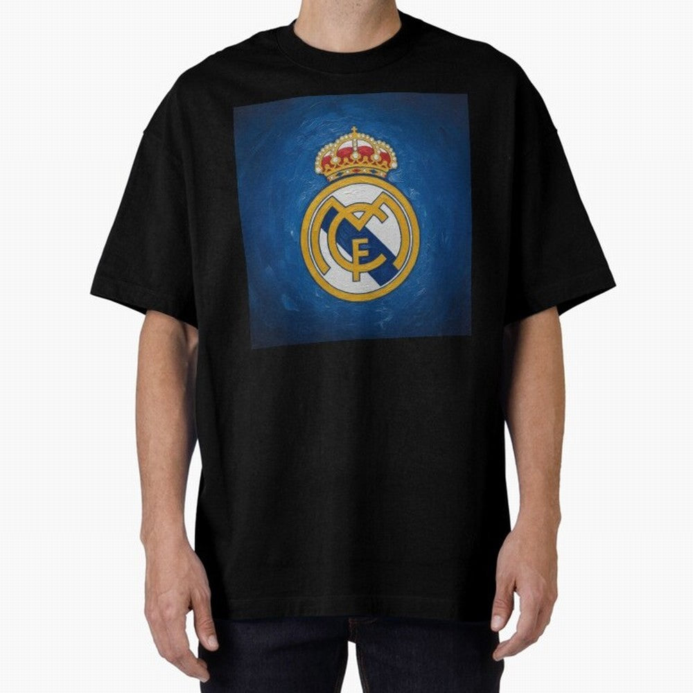Real Madrid FC - Painting Oversized T-Shirt Join the Countdown to FIFA World Cup 2026 USA Canada Mexico Spirit, Connected to Spain, Cristiano Ronaldo, Haaland and CR7, Classic Soccer Heritage, Championship Pressure, Fan Loyalty and International