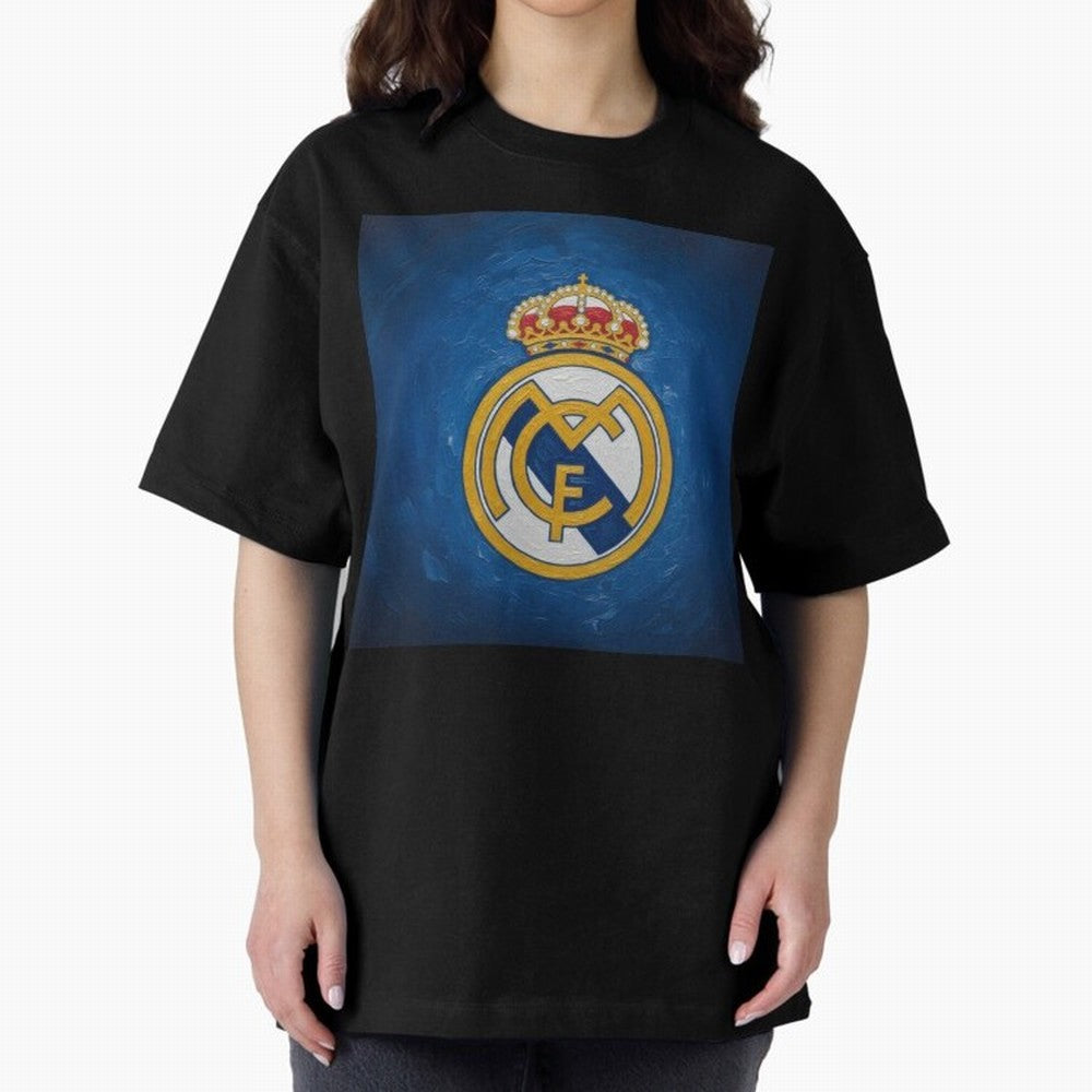 Real Madrid FC - Painting Oversized T-Shirt Join the Countdown to FIFA World Cup 2026 USA Canada Mexico Spirit, Connected to Spain, Cristiano Ronaldo, Haaland and CR7, Classic Soccer Heritage, Championship Pressure, Fan Loyalty and International