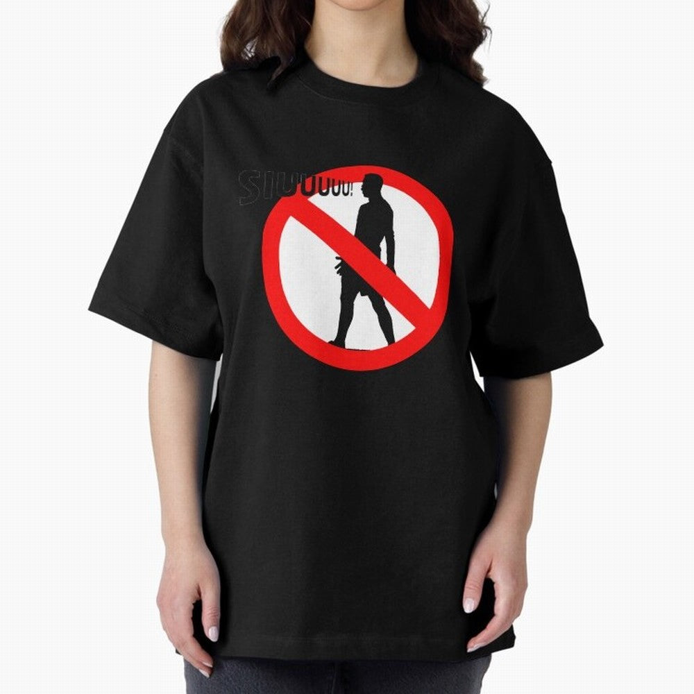 No Siiuuu Funny Soccer Meme Design Oversized T-Shirt Feel the Roar of FIFA World Cup 2026 Group Stage for Fans of Cristiano Ronaldo and Brazil, Bringing Game Day Rituals, Football Legends, Country Pride and the Road to the Final; Created for Match