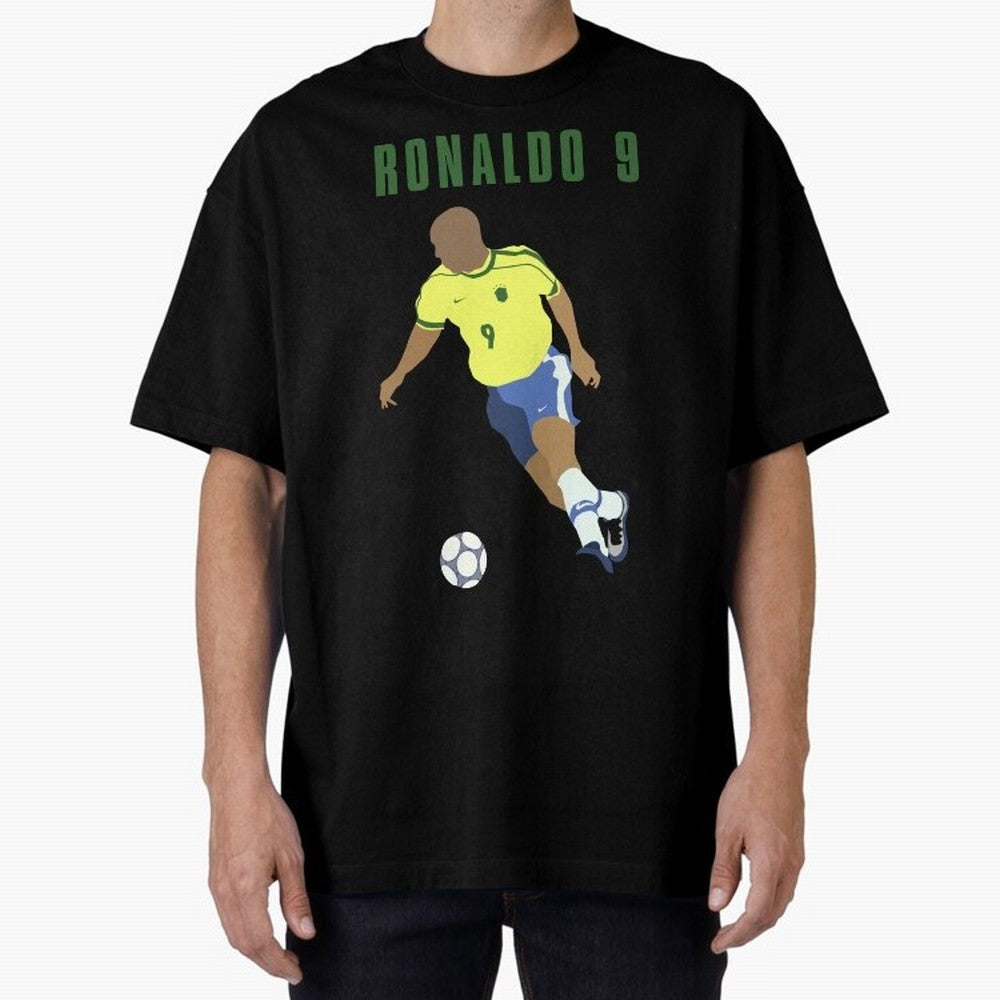 BRAZIL 9 Oversized T-Shirt Show Match Day Excitement for FIFA World Cup 2026 Featuring Messi, CR7 and Mbappe, Netherlands Energy, Tournament Hype, Historic Matchups, Family Viewing Parties and Global Sports Pride; Ideal for Fans Who Follow Messi,