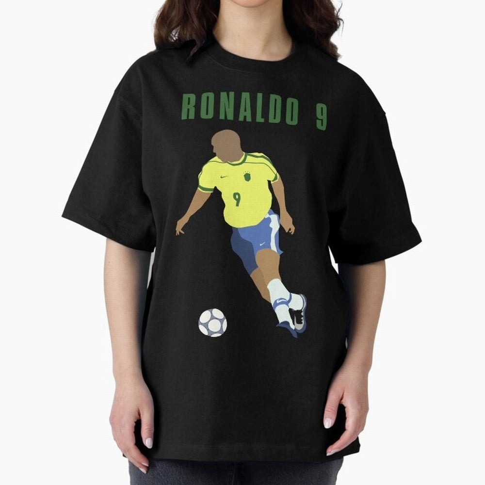 BRAZIL 9 Oversized T-Shirt Show Match Day Excitement for FIFA World Cup 2026 Featuring Messi, CR7 and Mbappe, Netherlands Energy, Tournament Hype, Historic Matchups, Family Viewing Parties and Global Sports Pride; Ideal for Fans Who Follow Messi,
