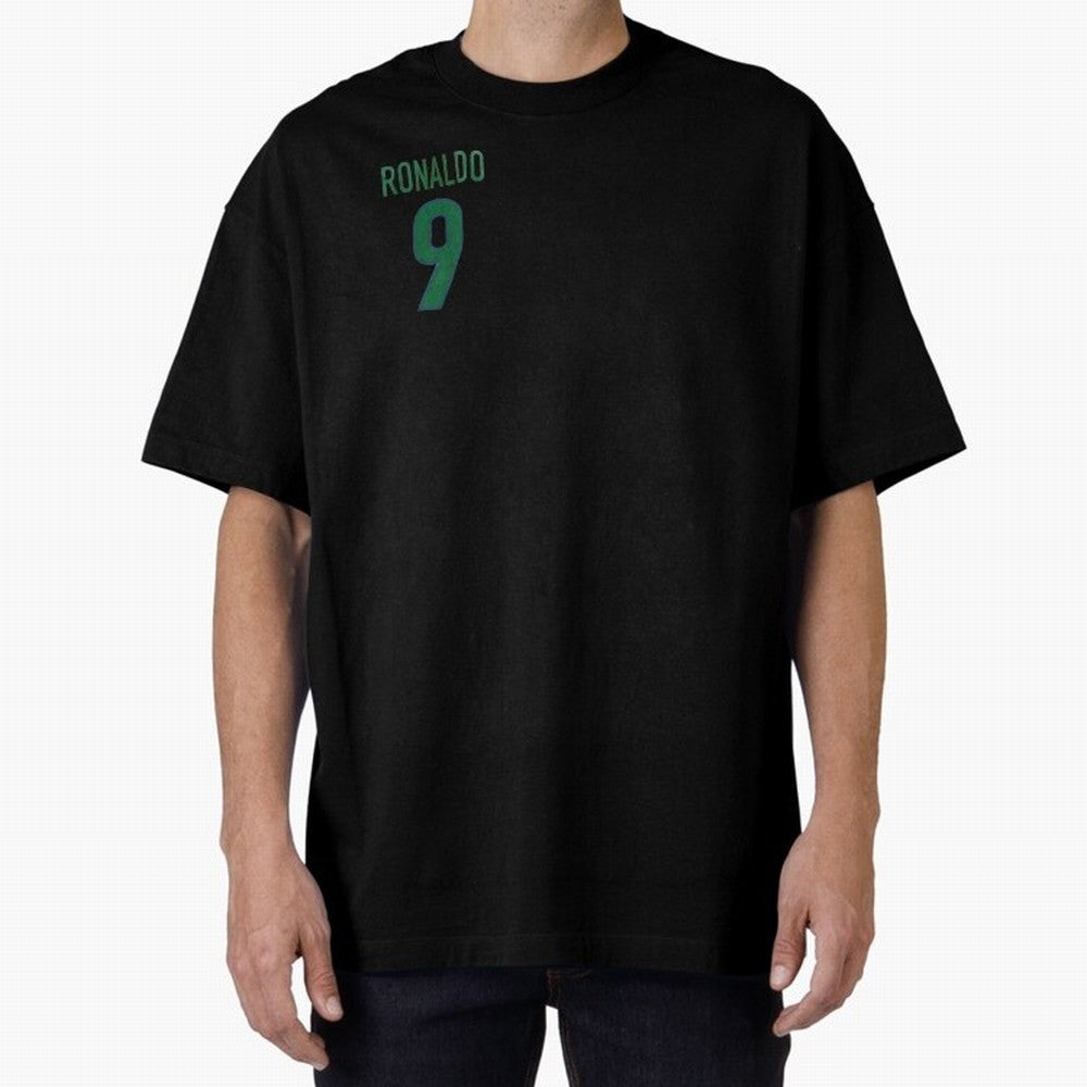 Ronaldo 9 Brazil Back of the shirt Oversized T-Shirt Bring Global Tournament Vibes to FIFA World Cup 2026 Featuring Cristiano Ronaldo, Argentina, France and Brazil Energy, Worldwide Fan Energy, Dramatic Goals, Stadium Lights and Championship