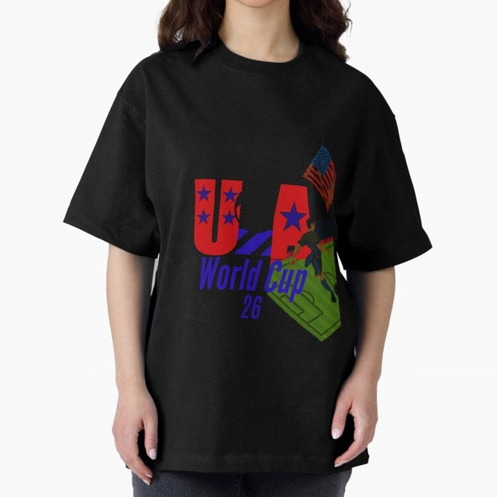 usa world cup 26 Oversized T-Shirt Follow the Final Road of the FIFA World Cup 2026 Journey through Cristiano Ronaldo Highlights, Brazil, Portugal and Argentina Pride, Stadium Memories, Football Loyalty, International Chants and Championship