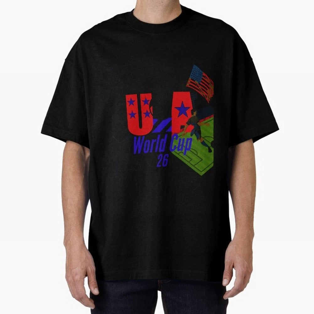 usa world cup 26 Oversized T-Shirt Follow the Final Road of the FIFA World Cup 2026 Journey through Cristiano Ronaldo Highlights, Brazil, Portugal and Argentina Pride, Stadium Memories, Football Loyalty, International Chants and Championship