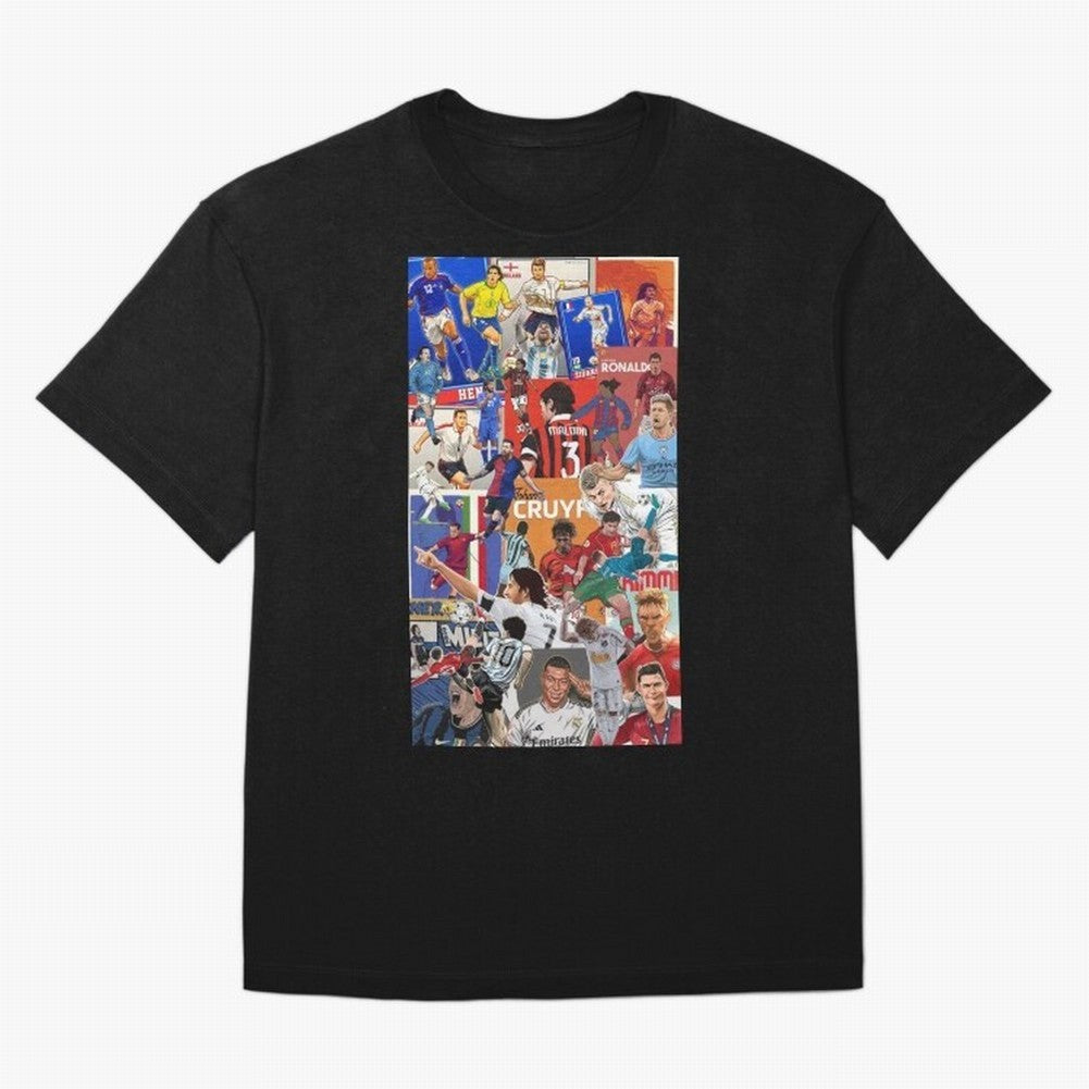 The Greats Oversized T-Shirt Honor Football Greatness during Match Day Hype around FIFA World Cup 2026 Group Stage, Cristiano Ronaldo, Haaland and CR7, Argentina, France and Brazil, Sports Nostalgia, International Competition, Famous Players and