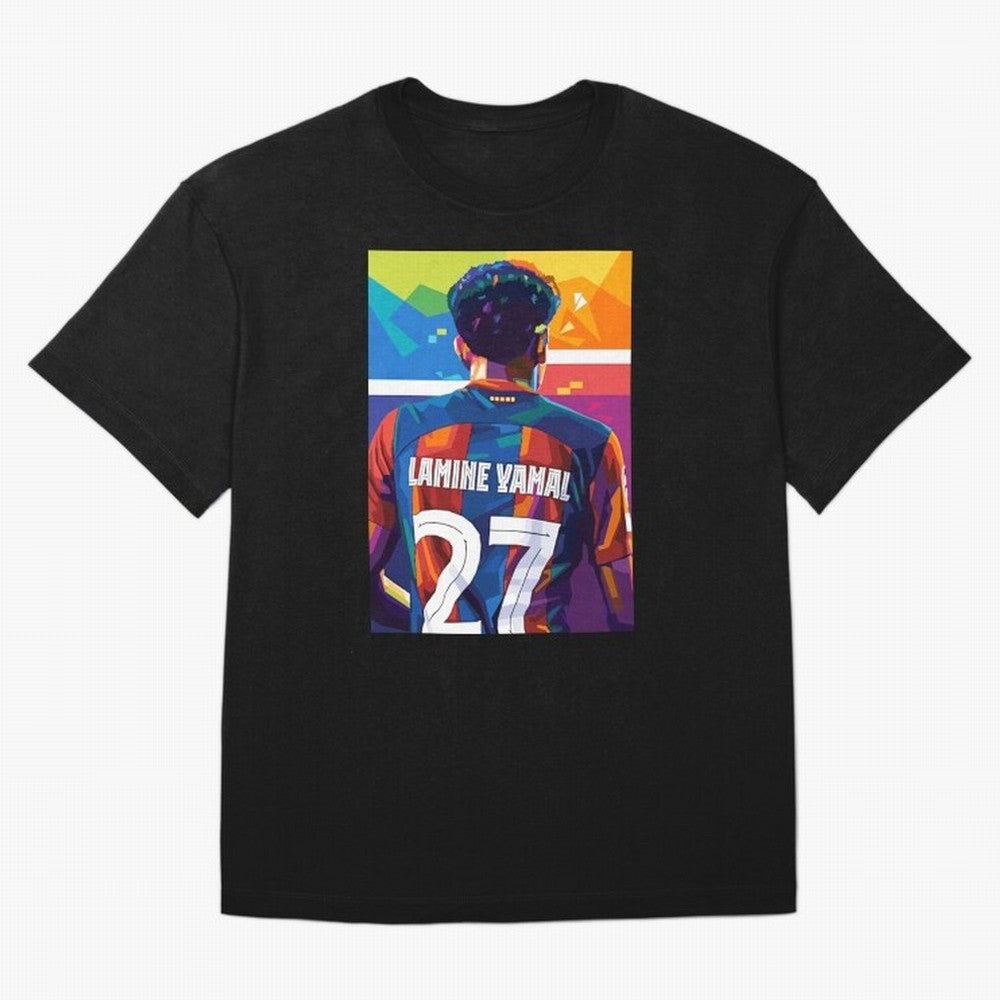 Lamine Yamal Wpap Pop Art Oversized T-Shirt Honor the Football Icons of FIFA World Cup 2026 for Fans of CR7 and Messi and England and Germany, Bringing Fan Favorite Moments, National Team Passion, Big Match Drama and Soccer History; Great for Watch