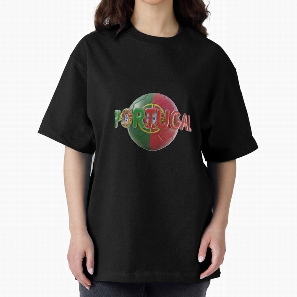 Portugal Soccer World Cup Oversized T-Shirt Embrace the FIFA World Cup 2026 Group Stage Journey through Mbappe and Neymar Highlights, Argentina, France and Brazil Pride, Global Supporter Spirit, Legendary Goals, National Colors and Tournament