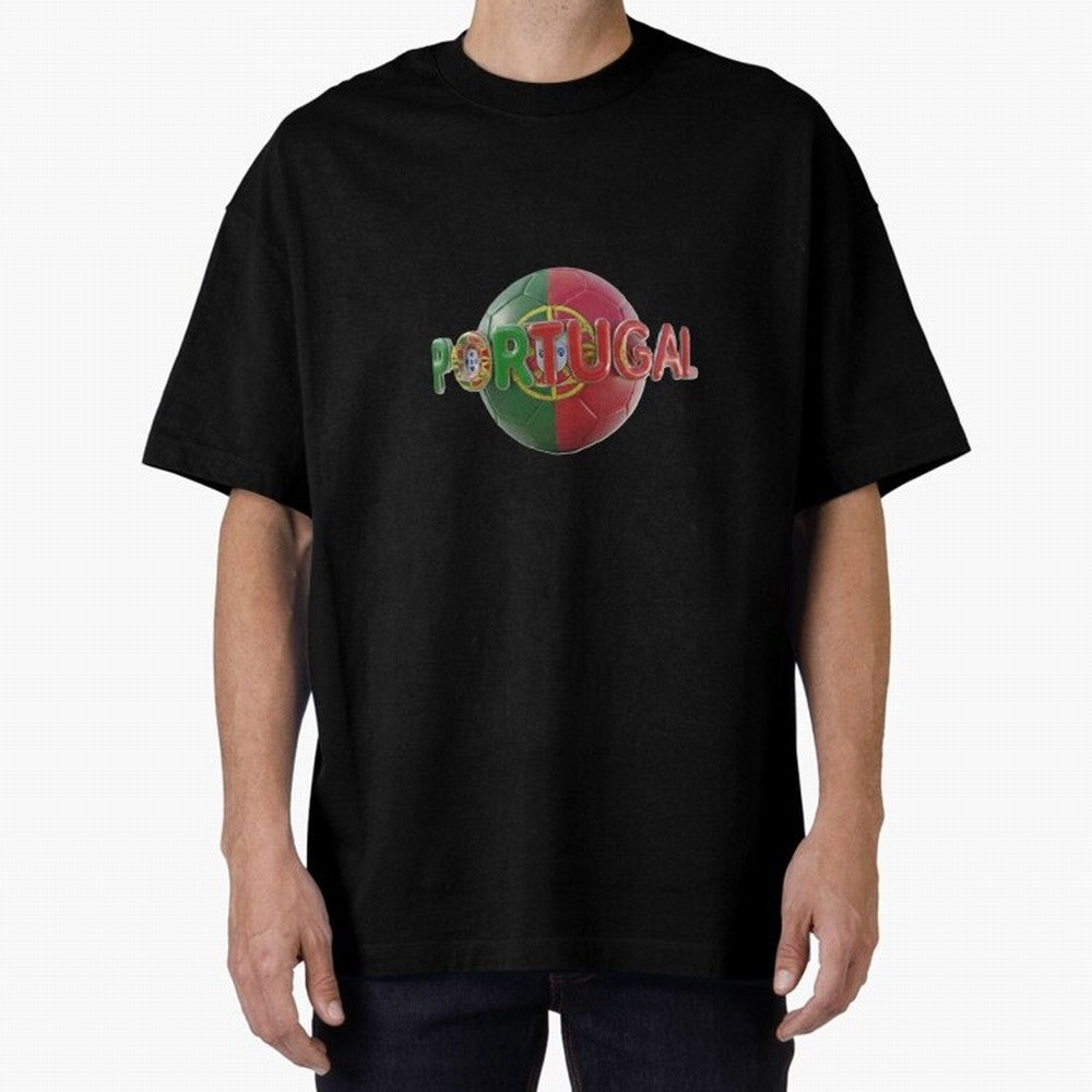 Portugal Soccer World Cup Oversized T-Shirt Embrace the FIFA World Cup 2026 Group Stage Journey through Mbappe and Neymar Highlights, Argentina, France and Brazil Pride, Global Supporter Spirit, Legendary Goals, National Colors and Tournament