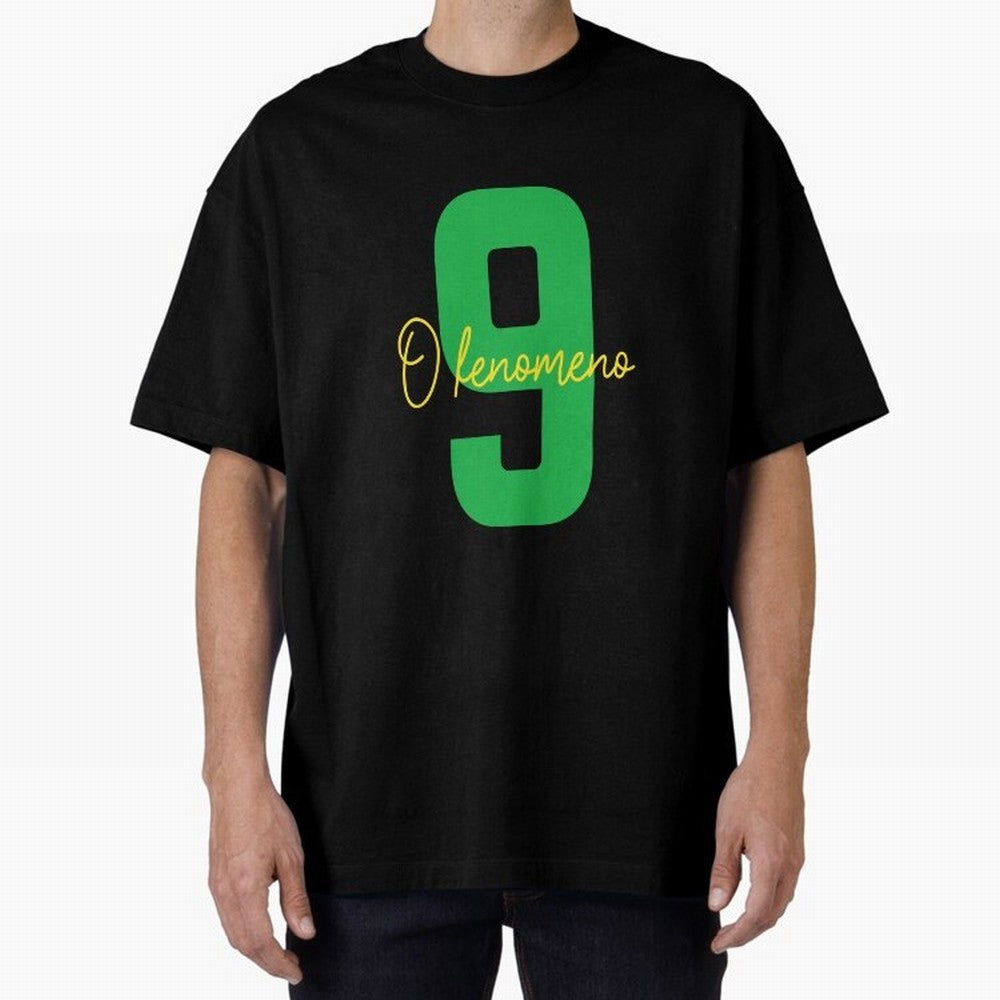 Ronaldo ¡°O Fen?meno¡± 9 Football tshirt Oversized T-Shirt Follow the Final Road of FIFA World Cup 2026 Spirit, Driven by Argentina and Brazil, Messi, Football Festival Excitement, Trophy Ambitions, Country Rivalries and Star Player Buzz; Created