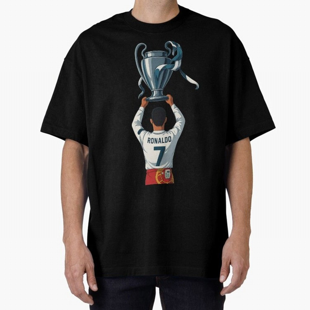 Ronaldo Oversized T-Shirt Show Love for Legendary Goals in Match Day Hype around FIFA World Cup 2026, Neymar, Haaland and Cristiano Ronaldo, Portugal, Spain and Germany, Goal Celebration Energy, Supporter Heritage, Football Icons and Worldwide