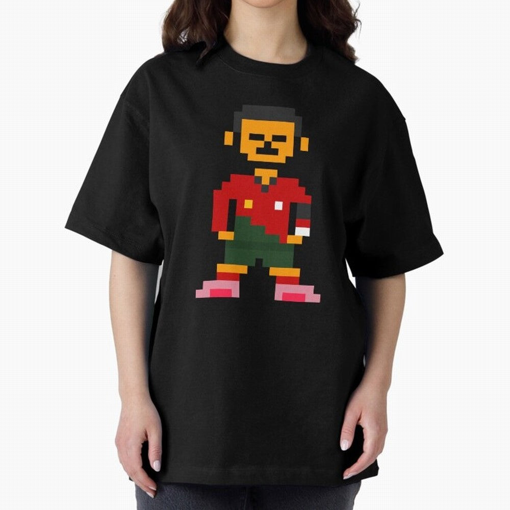 Pixel Pose Ronaldo Oversized T-Shirt Experience the Global Stage of the FIFA World Cup 2026 Group Stage Journey through Neymar Highlights, England and Germany Pride, Game Day Rituals, Football Legends, Country Pride and the Road to the Final; Built