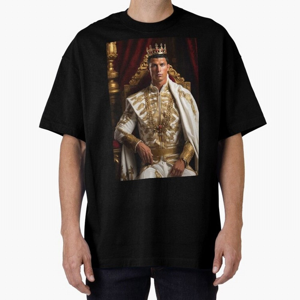Ronaldo king Oversized T-Shirt Build FIFA World Cup 2026 Group Stage Connected to CR7 and Messi, Brazil, Portugal and Argentina Energy, Worldwide Fan Energy, Dramatic Goals, Stadium Lights and Championship Celebrations; Ideal for Football Dads,