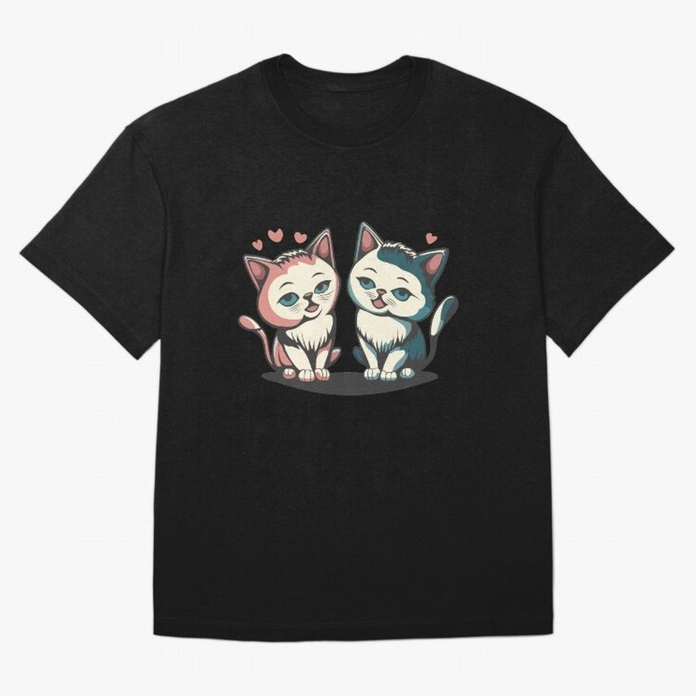 Two Funny Cats with Ronaldo Vibes ¨C Cute Football & Animal Art Oversized T-Shirt Bring a Champion Mindset to Match Day Hype around FIFA World Cup 2026, Haaland, Brazil, Portugal and Argentina, Match Day Excitement, Supporter Culture, Golden Goals
