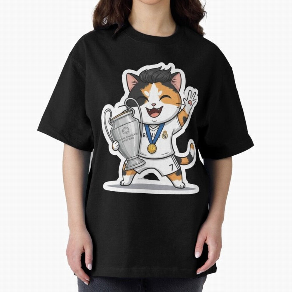 Kitten - Ucl Tittle | Ronaldo Oversized T-Shirt Show Up for the Glory of FIFA World Cup 2026 Spirit, Connected to France, CR7 and Messi, Supporter Pride, Iconic Celebrations, Legendary Names and Global Match Day Energy; Great for Supporters Who