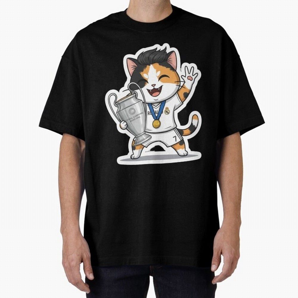 Kitten - Ucl Tittle | Ronaldo Oversized T-Shirt Show Up for the Glory of FIFA World Cup 2026 Spirit, Connected to France, CR7 and Messi, Supporter Pride, Iconic Celebrations, Legendary Names and Global Match Day Energy; Great for Supporters Who