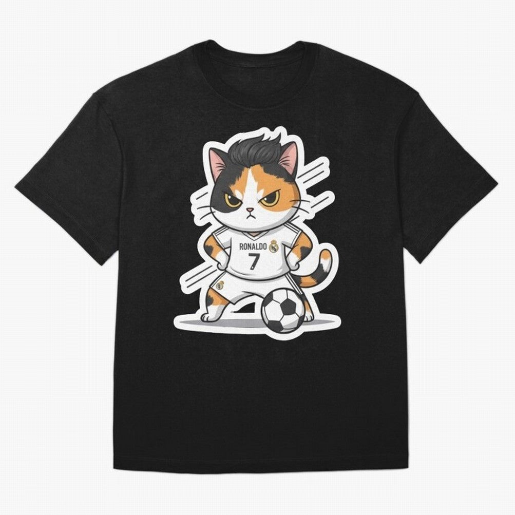 Kitten - Ronaldo | Real madrid Oversized T-Shirt Support Iconic Players in FIFA World Cup 2026 Group Stage Connected to Messi, CR7 and Mbappe, Portugal Energy, Football Passion, Legendary Performances, Festival Vibes and Supporter Community; Made