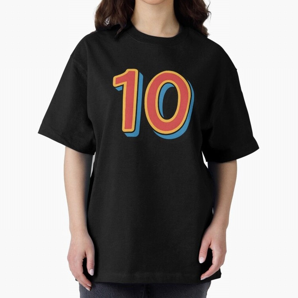Number 10 Oversized T-Shirt Support Your Favorite Stars during FIFA World Cup 2026 for Fans of CR7 and Messi and England, France and Netherlands, Bringing Soccer Culture, Superstar Moments, National Team Dreams and Competitive Fire; Created for