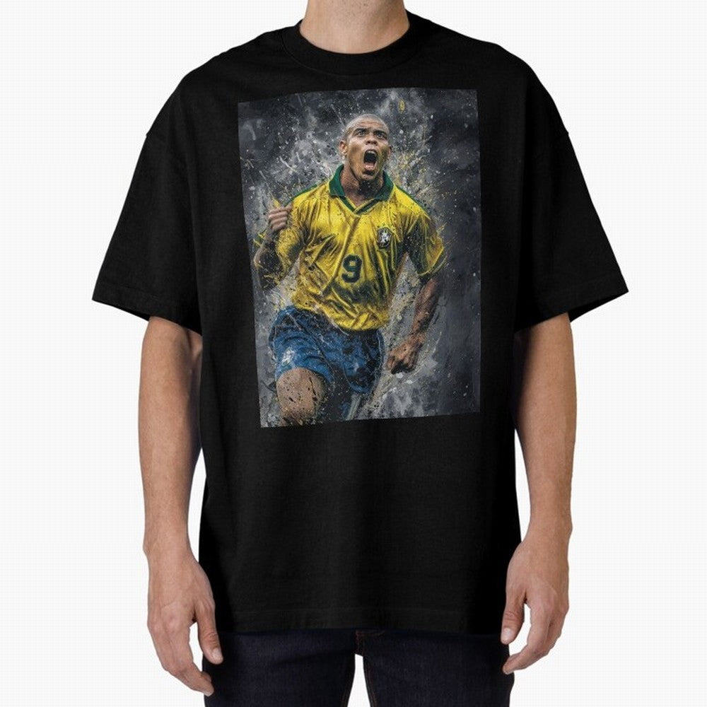 Ronaldo Naz¨¢rio - Il Fenomeno (Brazil) Oversized T-Shirt Mark FIFA World Cup 2026 USA Canada Mexico Spirit, Driven by Argentina, Messi, Neymar and Mbappe, Game Day Rituals, Football Legends, Country Pride and the Road to the Final; Perfect for