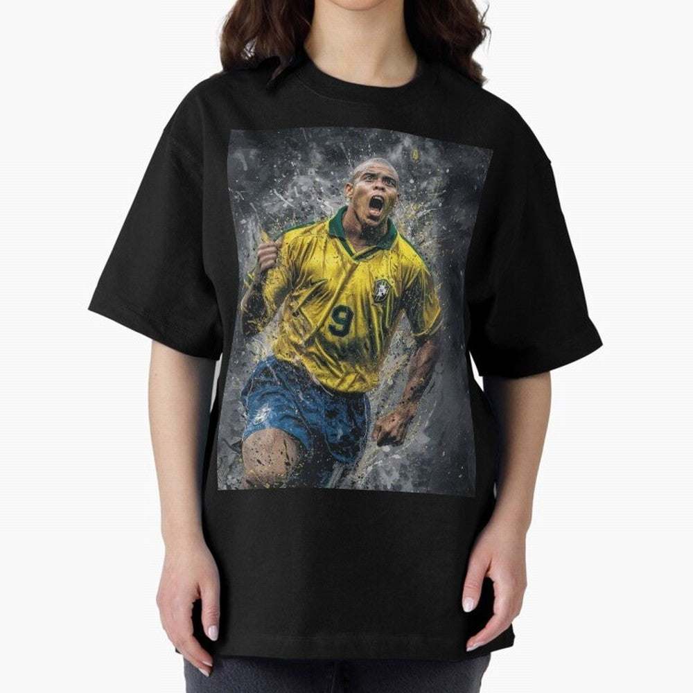 Ronaldo Naz¨¢rio - Il Fenomeno (Brazil) Oversized T-Shirt Mark FIFA World Cup 2026 USA Canada Mexico Spirit, Driven by Argentina, Messi, Neymar and Mbappe, Game Day Rituals, Football Legends, Country Pride and the Road to the Final; Perfect for