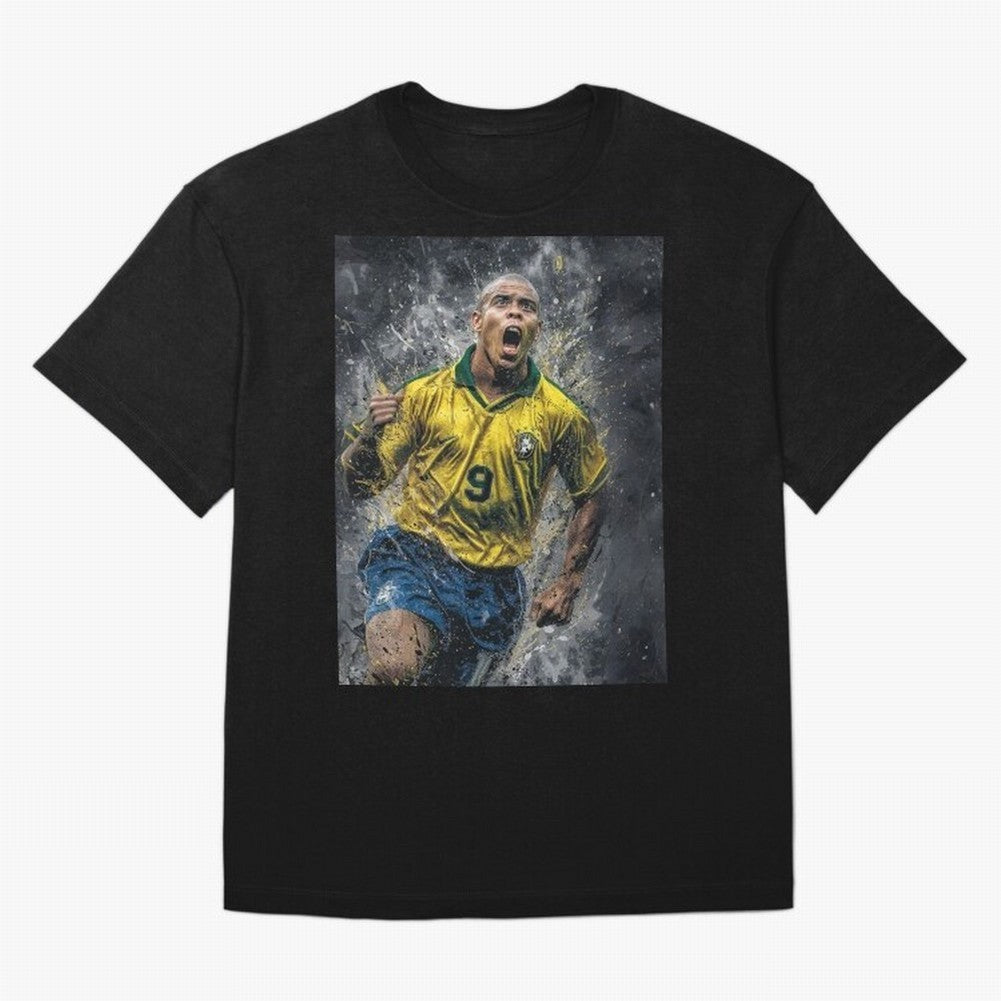 Ronaldo Naz¨¢rio - Il Fenomeno (Brazil) Oversized T-Shirt Mark FIFA World Cup 2026 USA Canada Mexico Spirit, Driven by Argentina, Messi, Neymar and Mbappe, Game Day Rituals, Football Legends, Country Pride and the Road to the Final; Perfect for