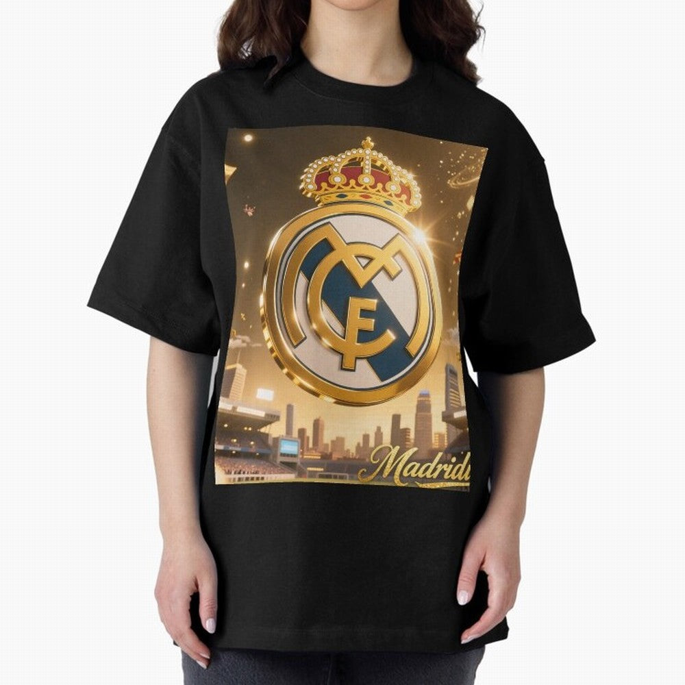 Madridistas Oversized T-Shirt Carry National Pride through FIFA World Cup 2026 USA Canada Mexico Spirit, Capturing Brazil, CR7, Championship Spirit, Famous Goals, Roaring Crowds and International Football Unity; Ideal for Fans Who Follow Messi,