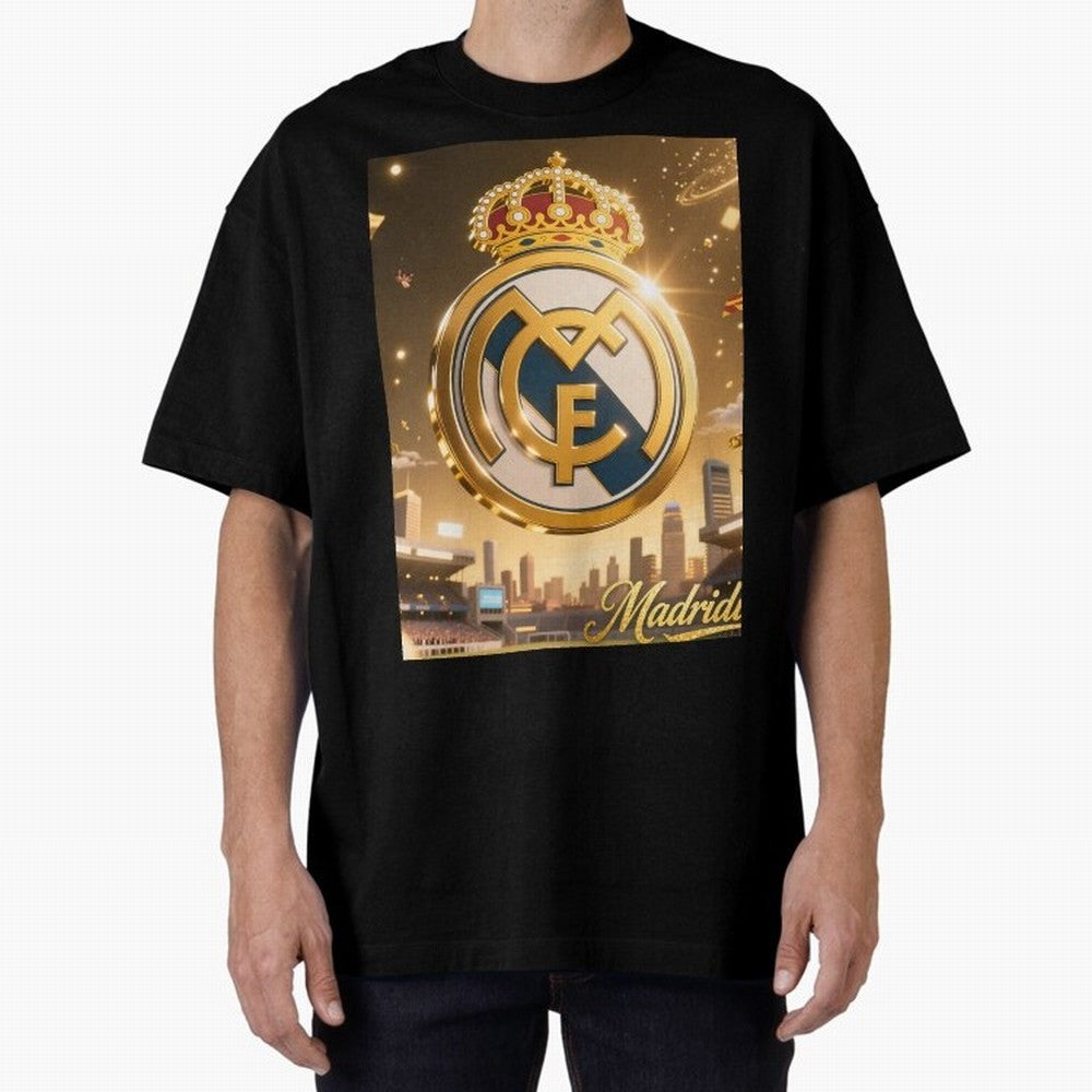 Madridistas Oversized T-Shirt Carry National Pride through FIFA World Cup 2026 USA Canada Mexico Spirit, Capturing Brazil, CR7, Championship Spirit, Famous Goals, Roaring Crowds and International Football Unity; Ideal for Fans Who Follow Messi,