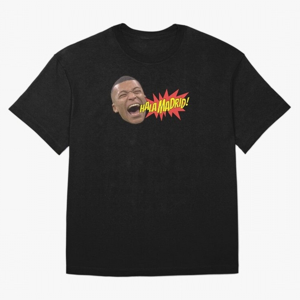 Real Madrid - Kylian Mbapp¨¦ Hala Madrid Oversized T-Shirt Keep Football History Alive during FIFA World Cup 2026 USA Canada Mexico Celebrating CR7, Brazil, Portugal and Argentina Energy, Championship Spirit, Famous Goals, Roaring Crowds and