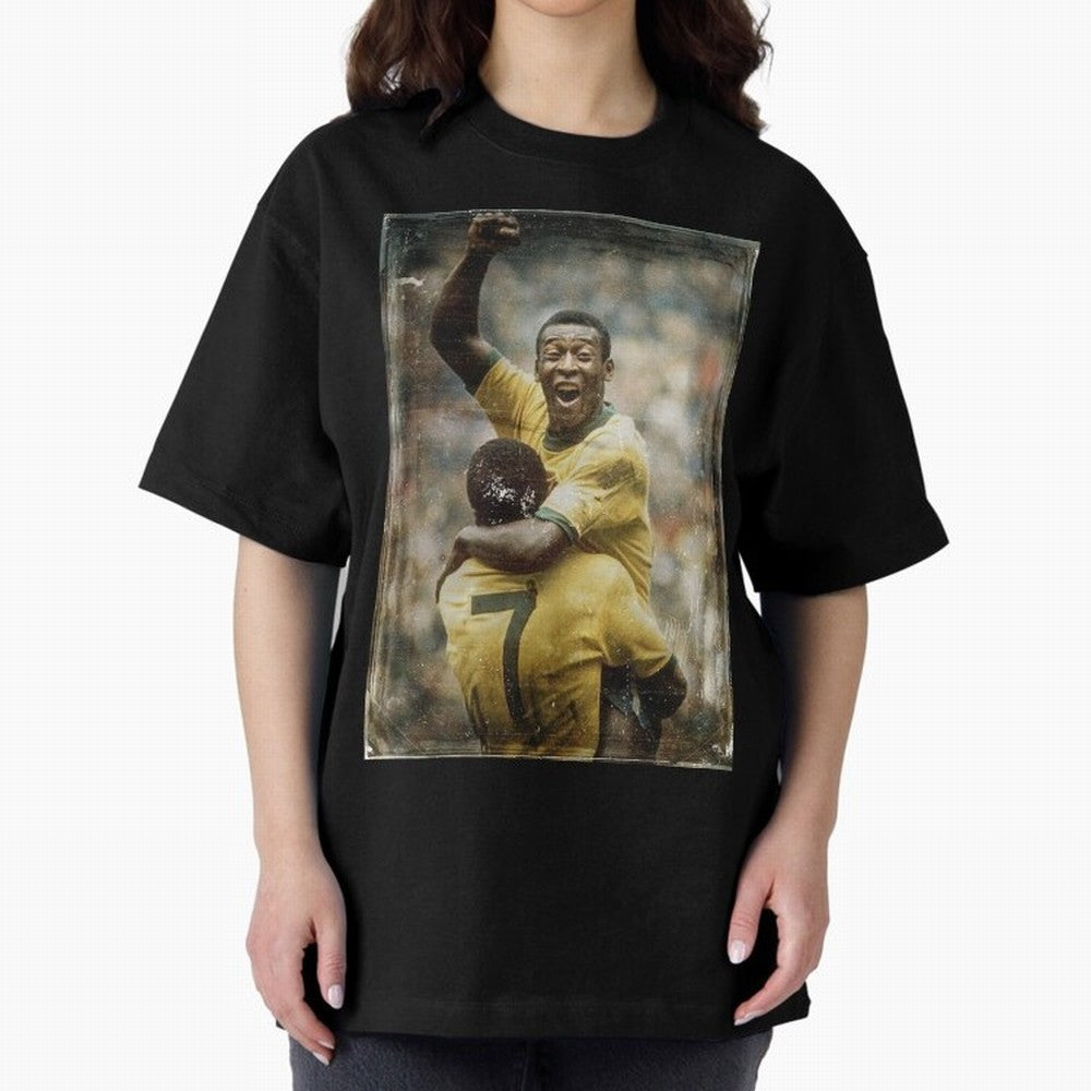 Pele Celebration Vintage Oversized T-Shirt Celebrate Rivalries and Pride in FIFA World Cup 2026 Group Stage Spirit, Connected to England, France and Netherlands, Neymar, Football Passion, Legendary Performances, Festival Vibes and Supporter