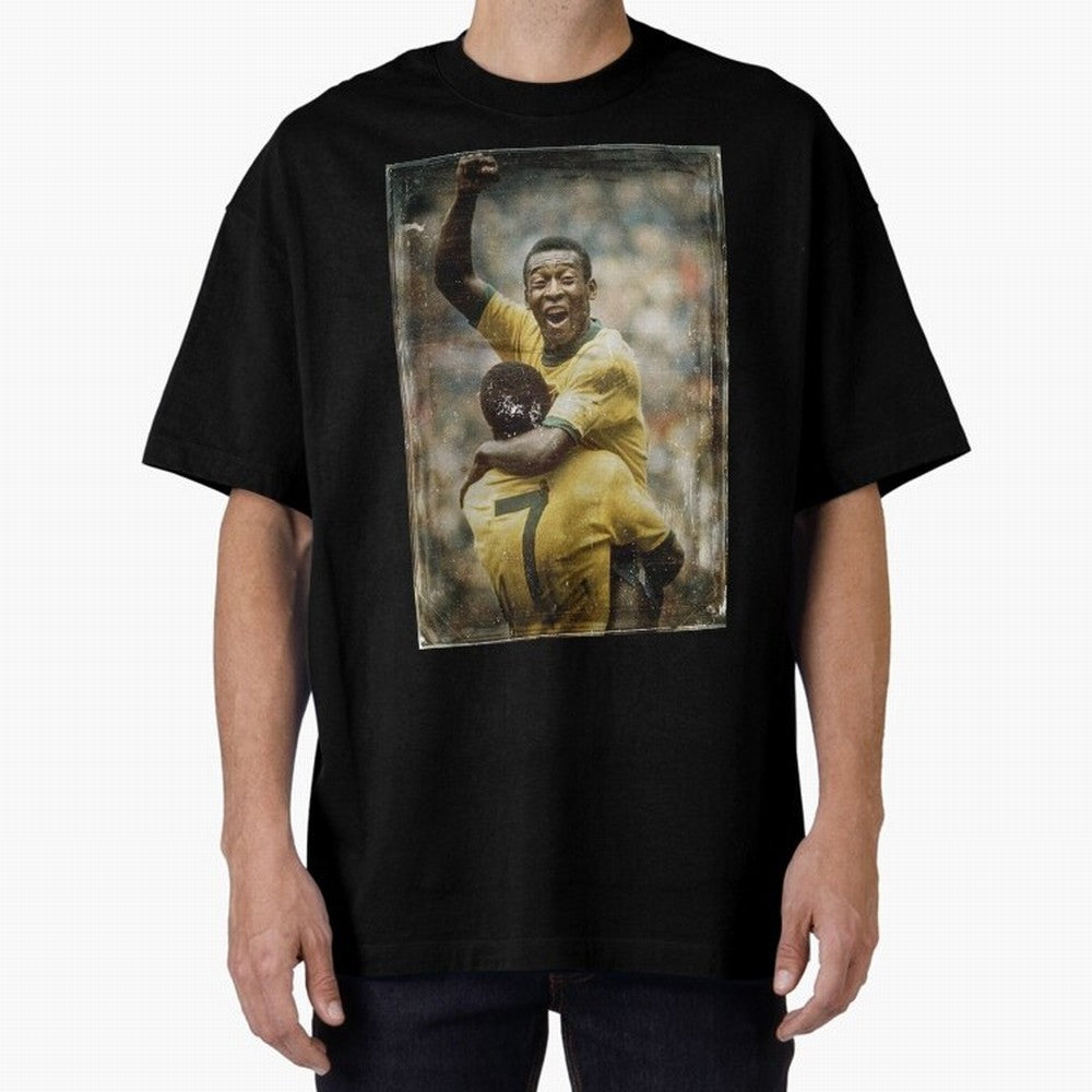 Pele Celebration Vintage Oversized T-Shirt Celebrate Rivalries and Pride in FIFA World Cup 2026 Group Stage Spirit, Connected to England, France and Netherlands, Neymar, Football Passion, Legendary Performances, Festival Vibes and Supporter