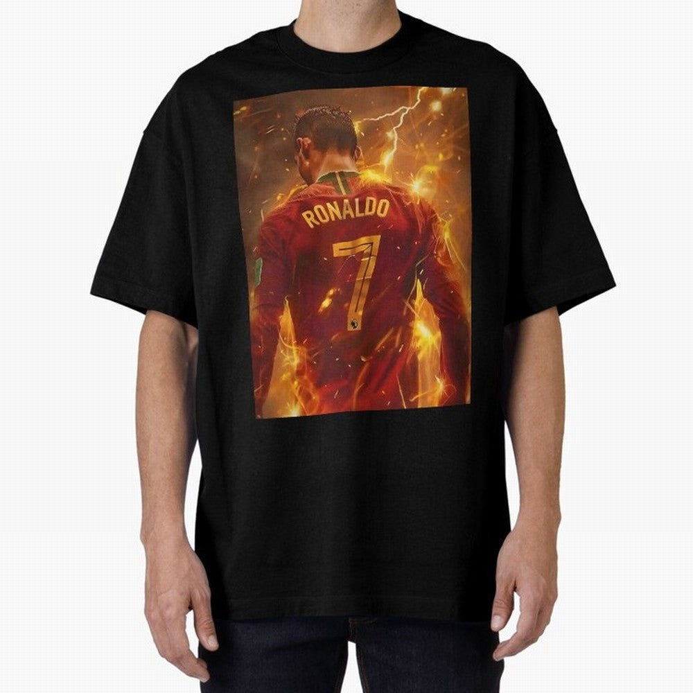 CR7 Christiano Ronaldo Oversized T-Shirt Represent the Passion of FIFA World Cup 2026 Centered on Cristiano Ronaldo, England and Germany Energy, Champion Mindset, Group Stage Buzz, Knockout Tension and Passionate Fan Culture; Made for Die Hard