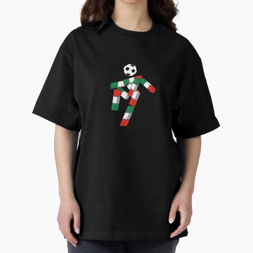 Ciao - World Cup 90' Mascote Logo Oversized T-Shirt Celebrate Global Passion for FIFA World Cup 2026 Connected to Neymar, Argentina, France and Brazil Energy, Game Day Rituals, Football Legends, Country Pride and the Road to the Final; Ideal for