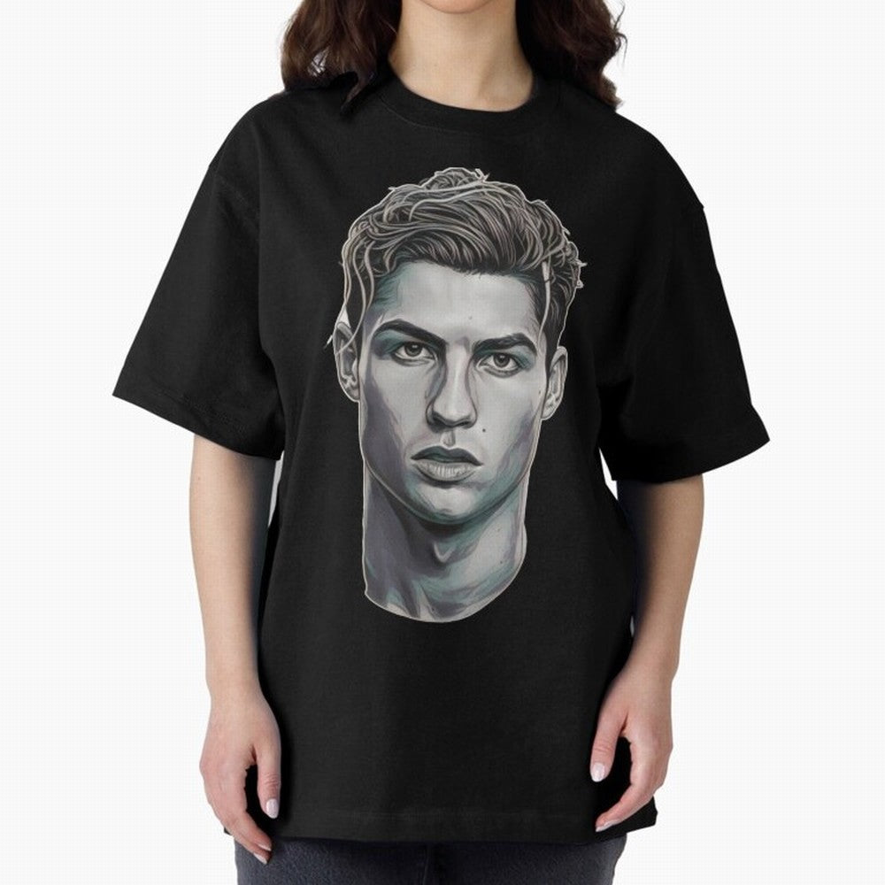 Ronaldo drawing 2008 Oversized T-Shirt Show Your Love for the FIFA World Cup 2026 USA Canada Mexico Journey through Neymar, Haaland and Cristiano Ronaldo Highlights, Portugal Pride, Stadium Chants, National Pride, Trophy Dreams and Unforgettable