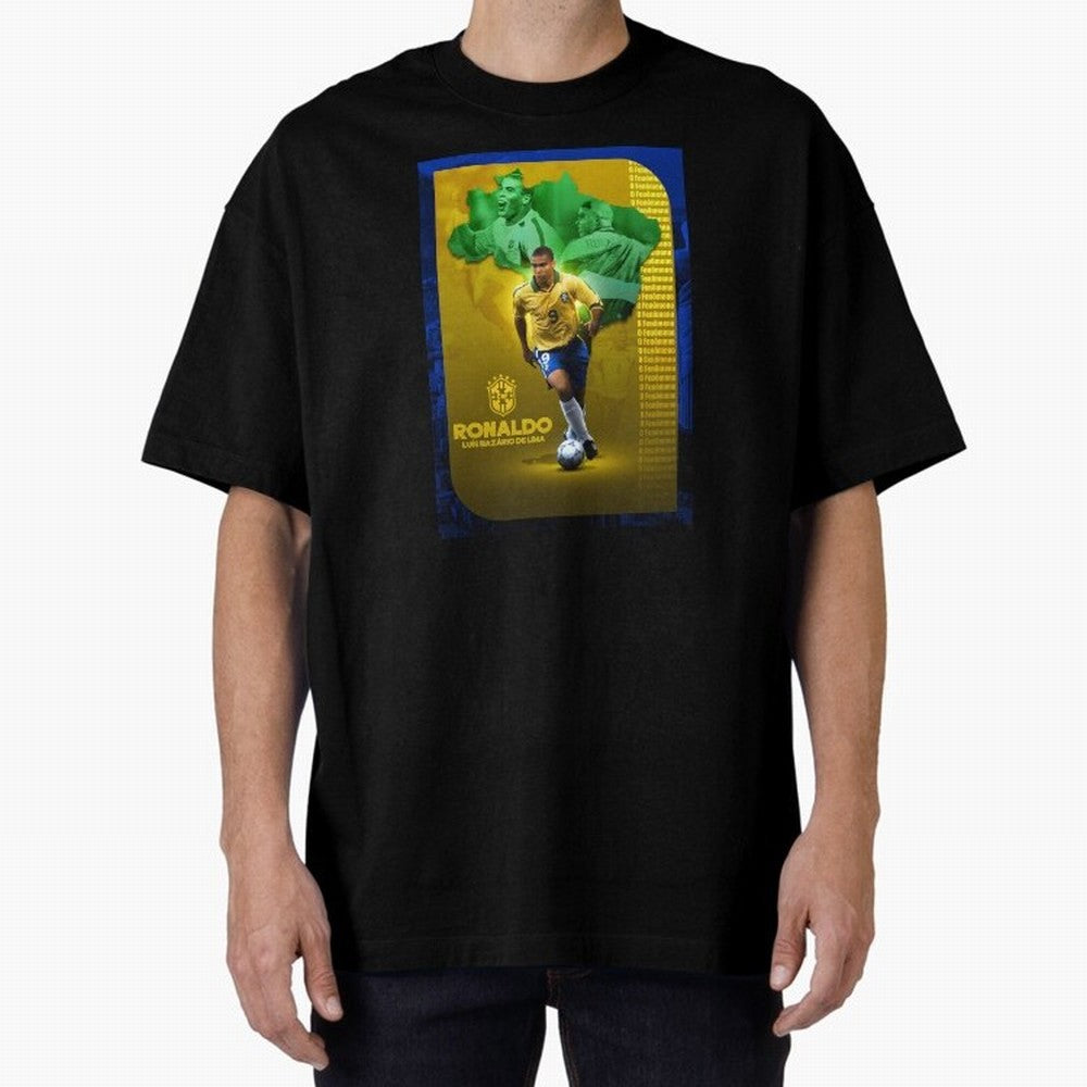 Ronaldo Lu¨ªs Naz¨¢rio de Lima O Fen?meno Brazil Football Legend Oversized T-Shirt Represent FIFA World Cup 2026 for Fans of Haaland and Spain and Netherlands, Bringing Stadium Chants, National Pride, Trophy Dreams and Unforgettable Football